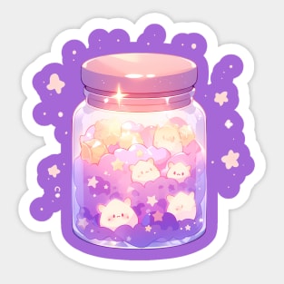 Cute Gummy Animals Inside of a Jar | Kawaii Delight | Mochi Sticker